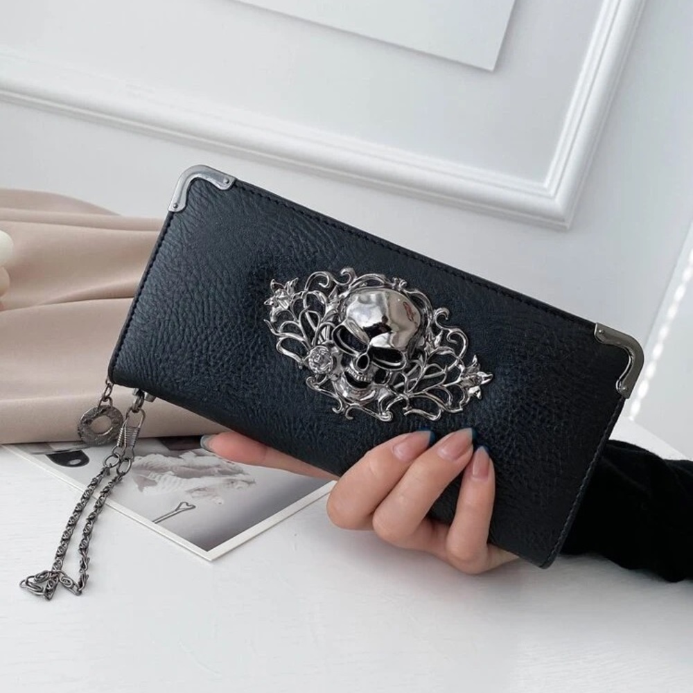 Skull designed wallet or clutch